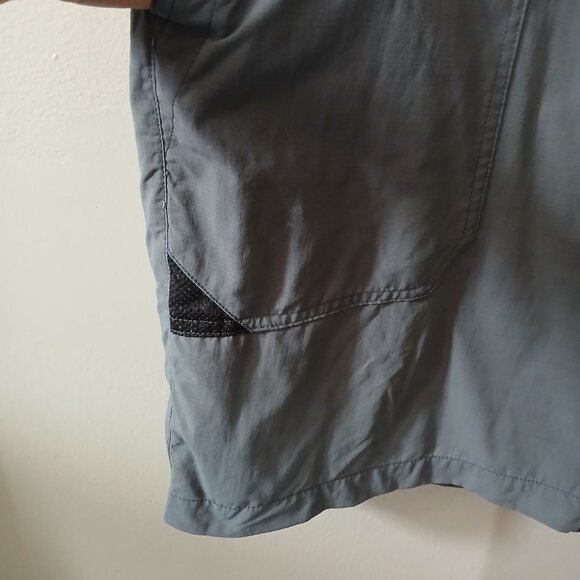 L.L Bean Men's Swimming Trunks Gray Shorts Size Large Pockets Belt Outdoor - Picture 4 of 16